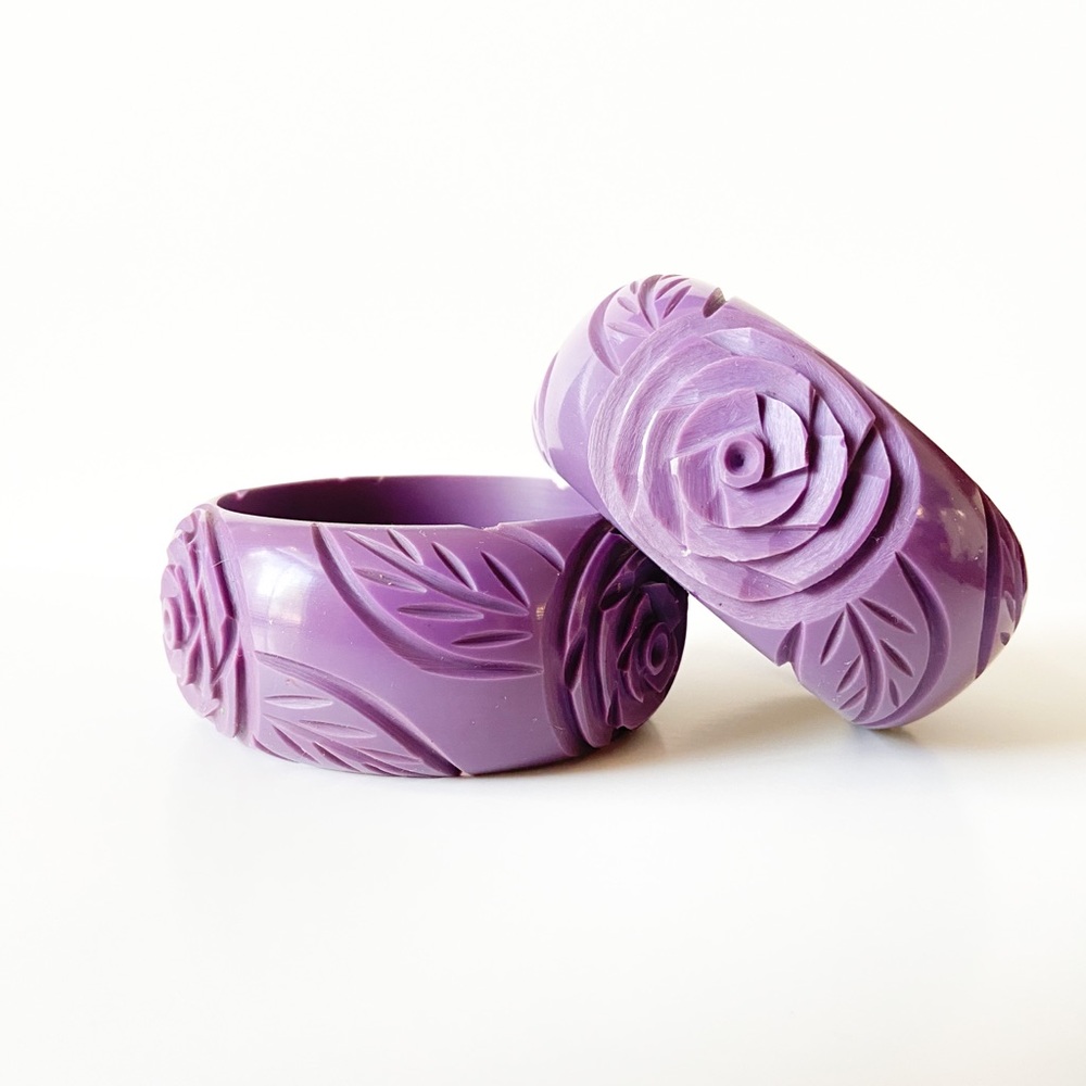 Fakelite Purple Single Bangle - 1940s Reproduction